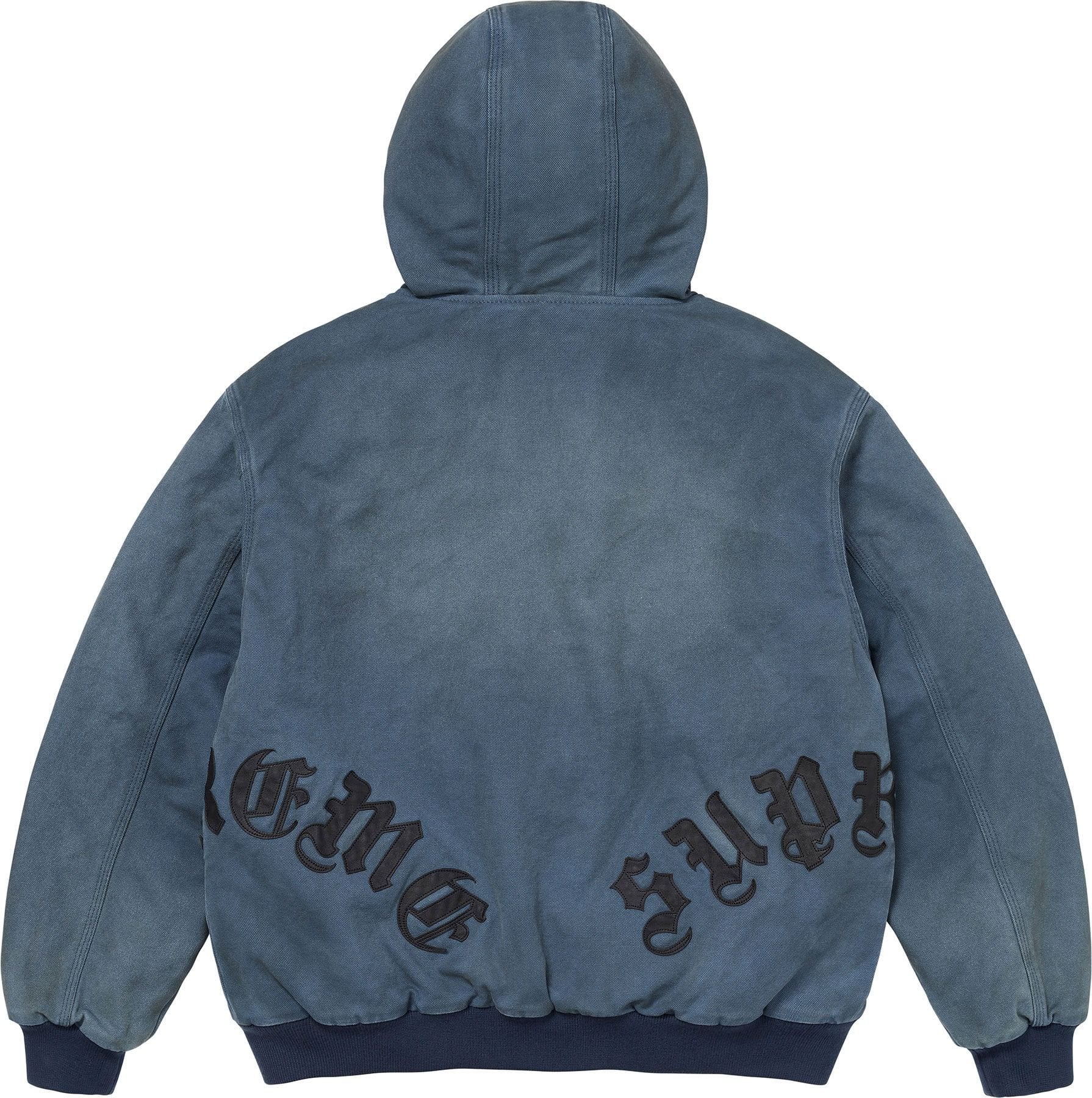 Leather Appliqué Hooded Work Jacket view 5
